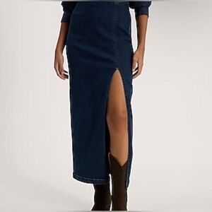 Express high waisted denim skirt